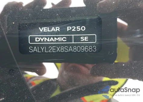 2025 Land Rover Range Rover Velar P250 Dynamic Se из США, поврежденный, VIN SALYL2EX8SA809683